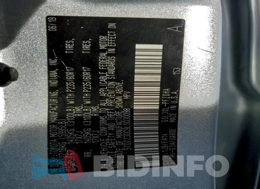 5TDZZ3DC9LS030098 Photo# 13