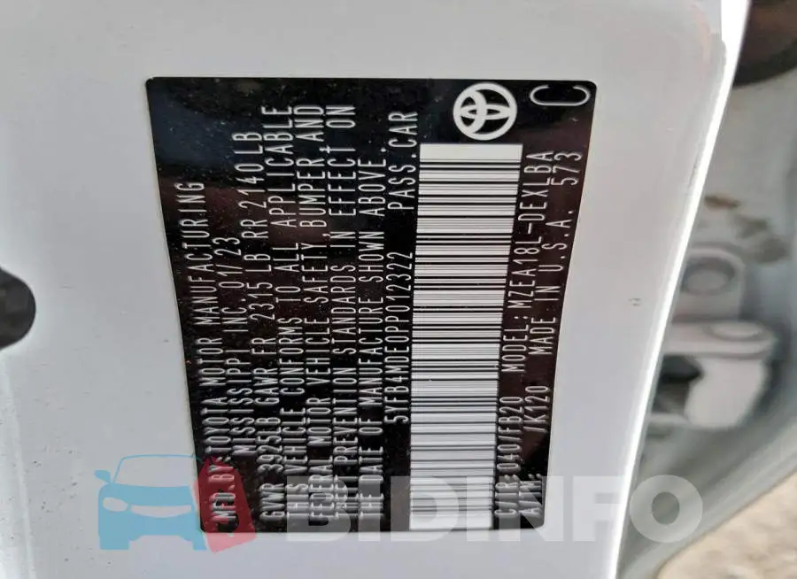 5YFB4MDE0PP012322 Photo# 13