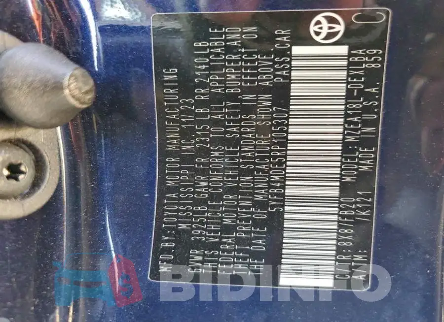 5YFB4MDE5RP105307 Photo# 12