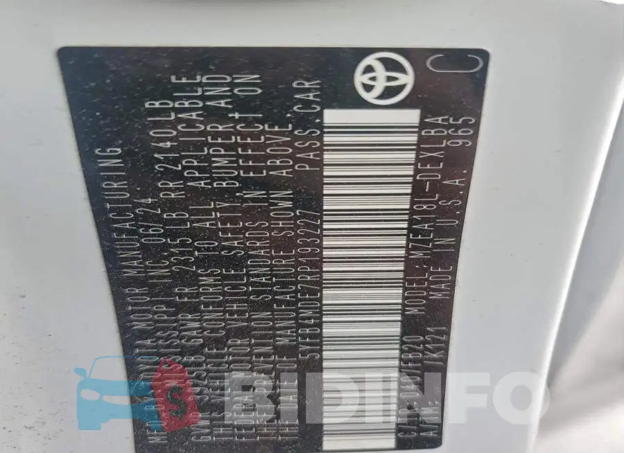 5YFB4MDE7RP193227 Photo# 13
