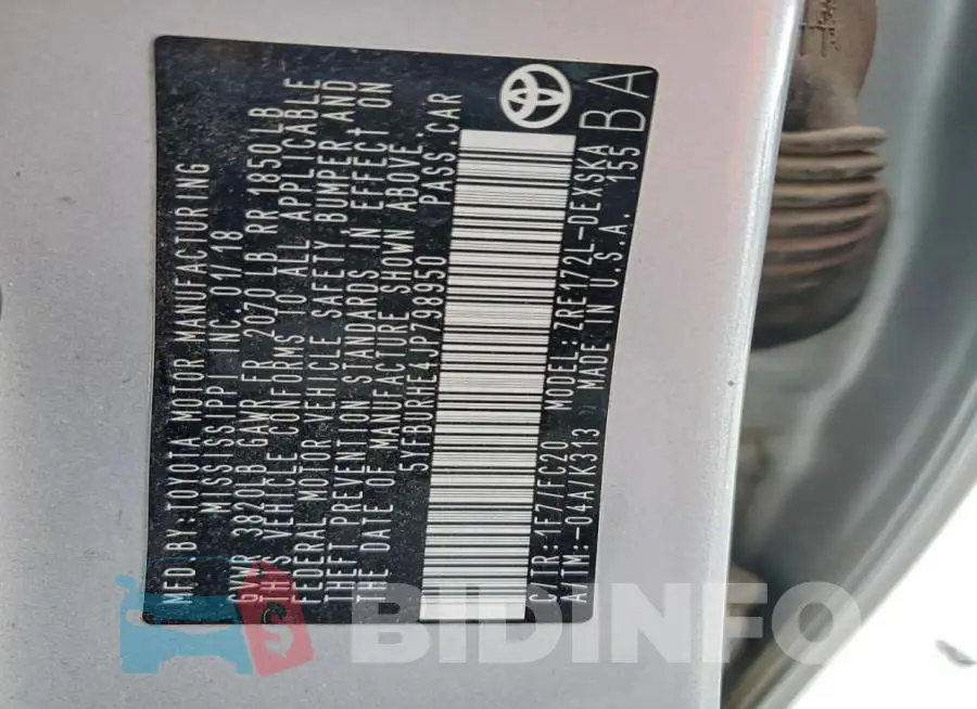 5YFBURHE4JP798950 Photo# 13