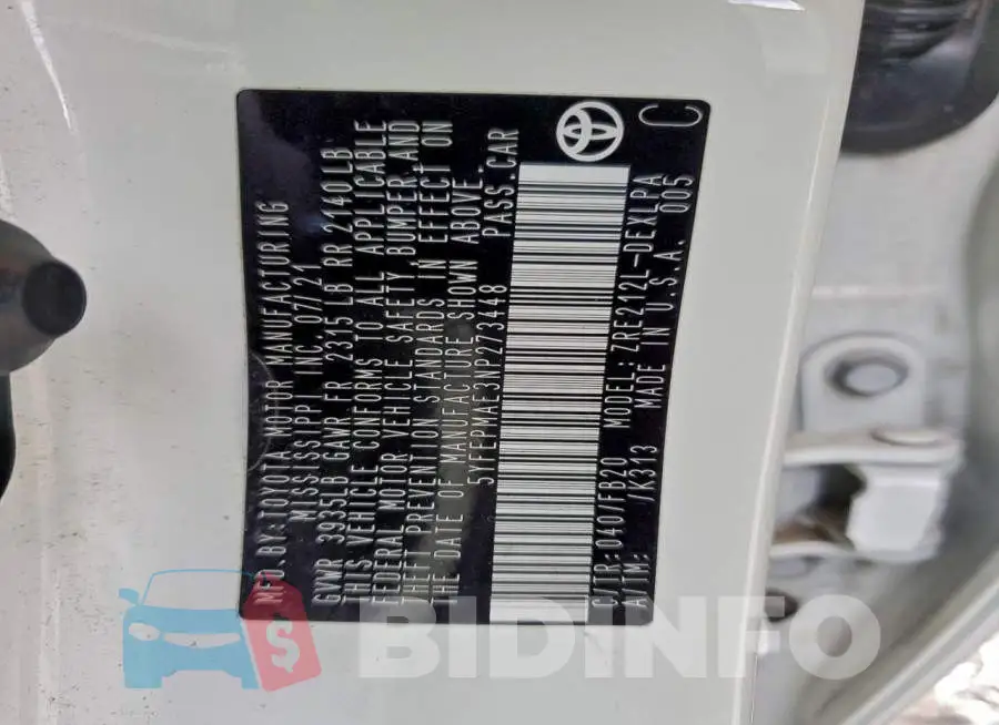 5YFEPMAE3NP273448 Photo# 12