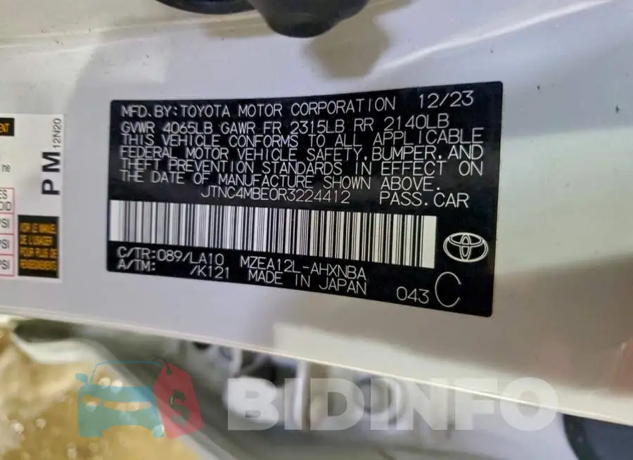 JTNC4MBE0R3224412 Photo# 12