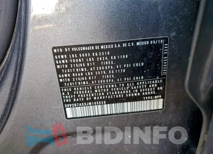 3VV2B7AXXJM165528 Photo# 12