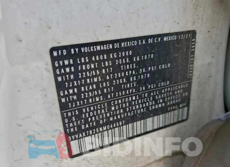 3VVAX7B25NM044587 Photo# 14