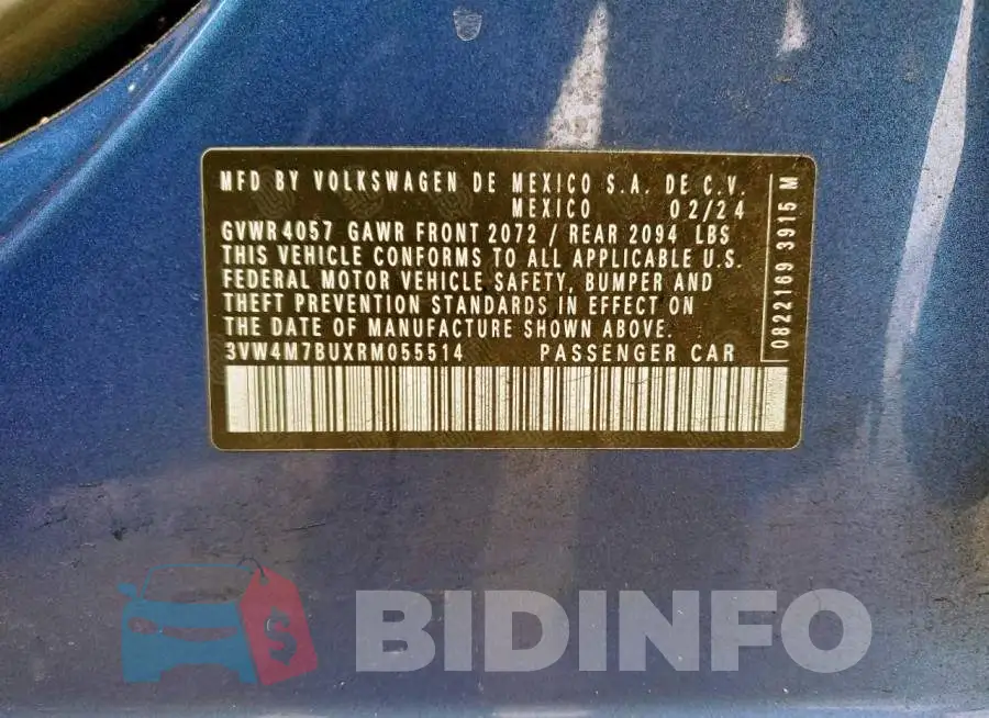 3VW4M7BUXRM055514 Photo# 12