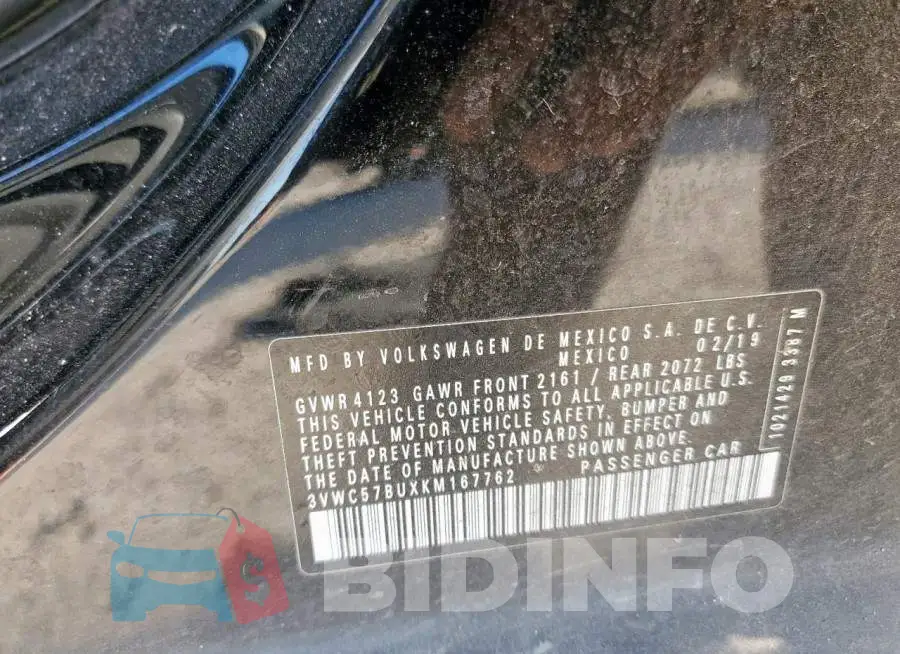 3VWC57BUXKM167762 Photo# 12