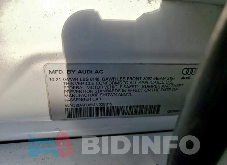 WAU8DAF86MN028319 Photo# 12
