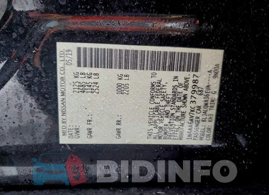1N4AA6AV7KC379987 Photo# 13