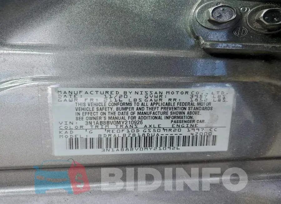 3N1AB8BV0MY210926 Photo# 13