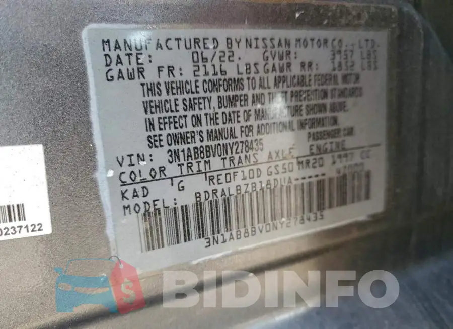 3N1AB8BV0NY278435 Photo# 13