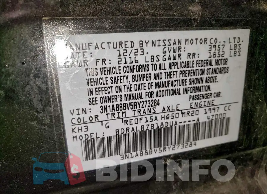 3N1AB8BV5RY273284 Photo# 12