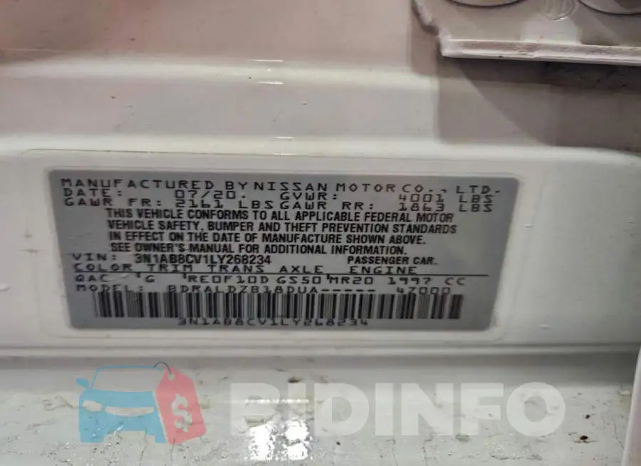 3N1AB8CV1LY268234 Photo# 12