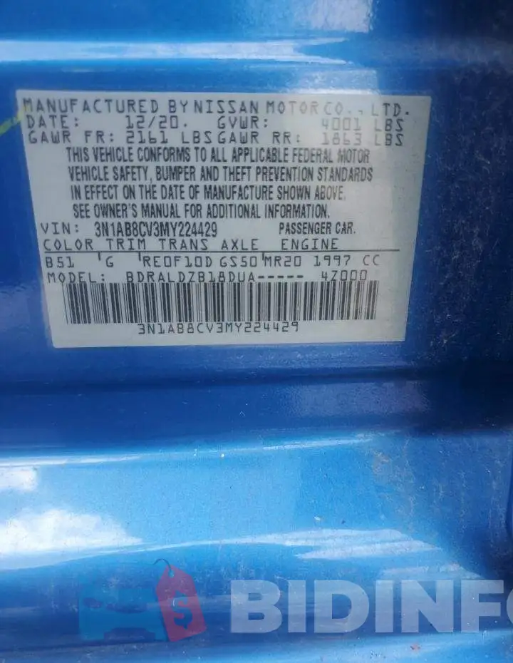 3N1AB8CV3MY224429 Photo# 12