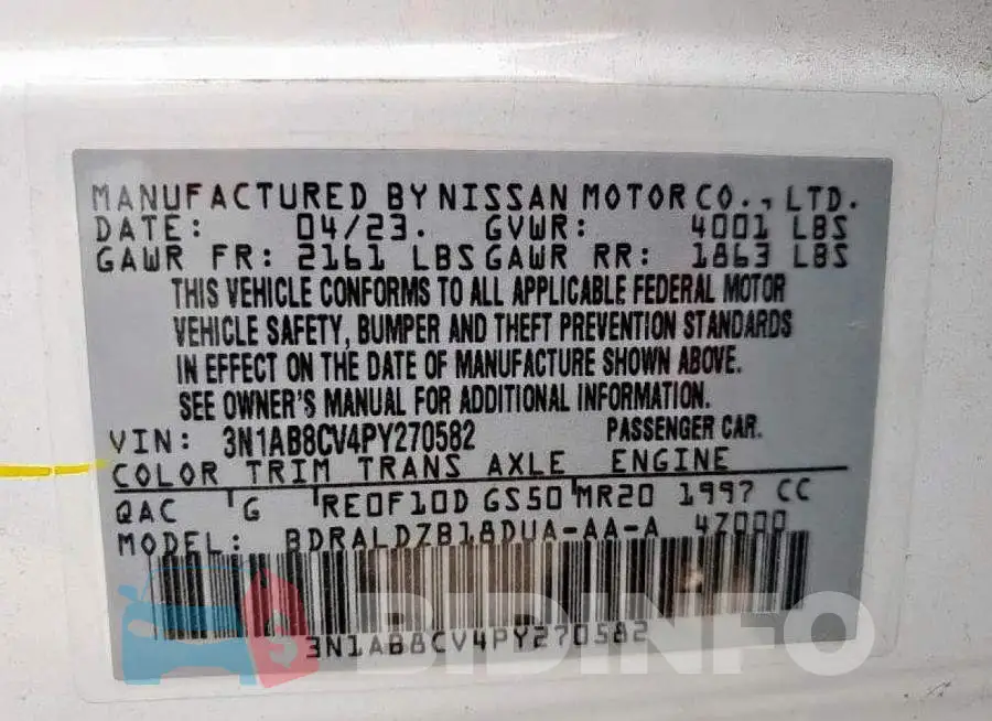 3N1AB8CV4PY270582 Photo# 12