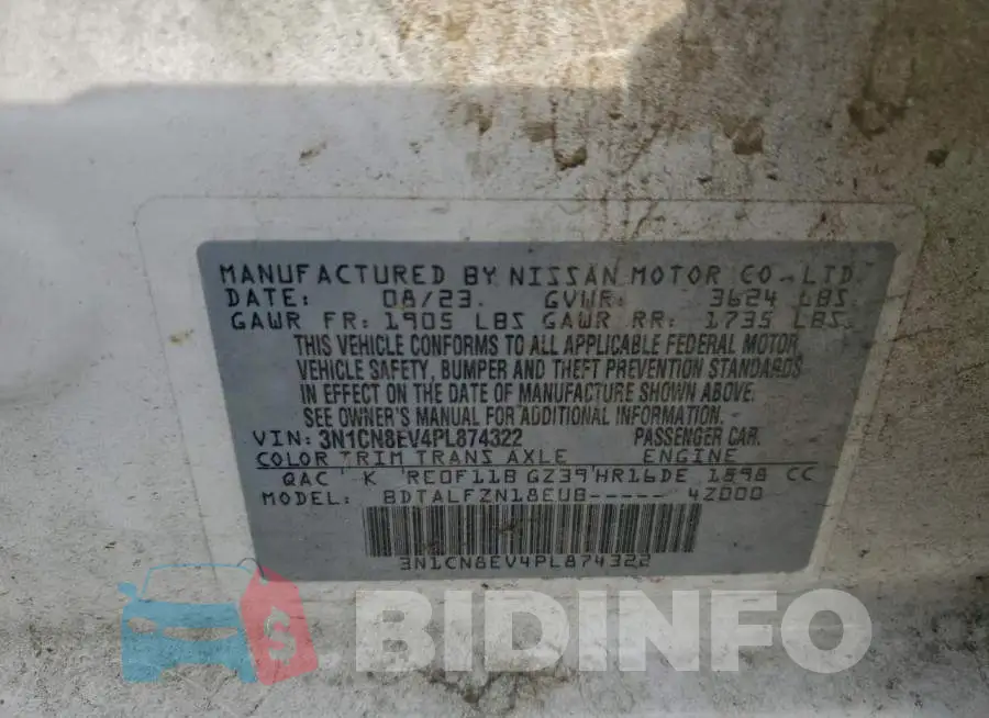 3N1CN8EV4PL874322 Photo# 12
