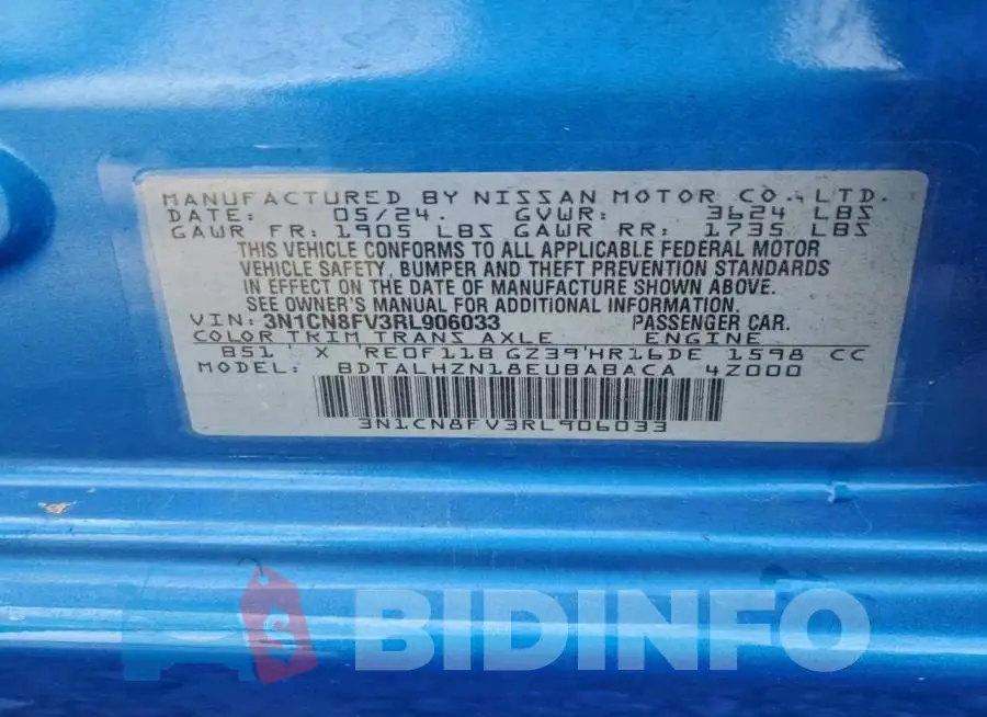 3N1CN8FV3RL906033 Photo# 12