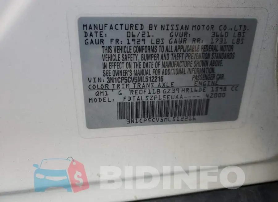 3N1CP5CV5ML512216 Photo# 14
