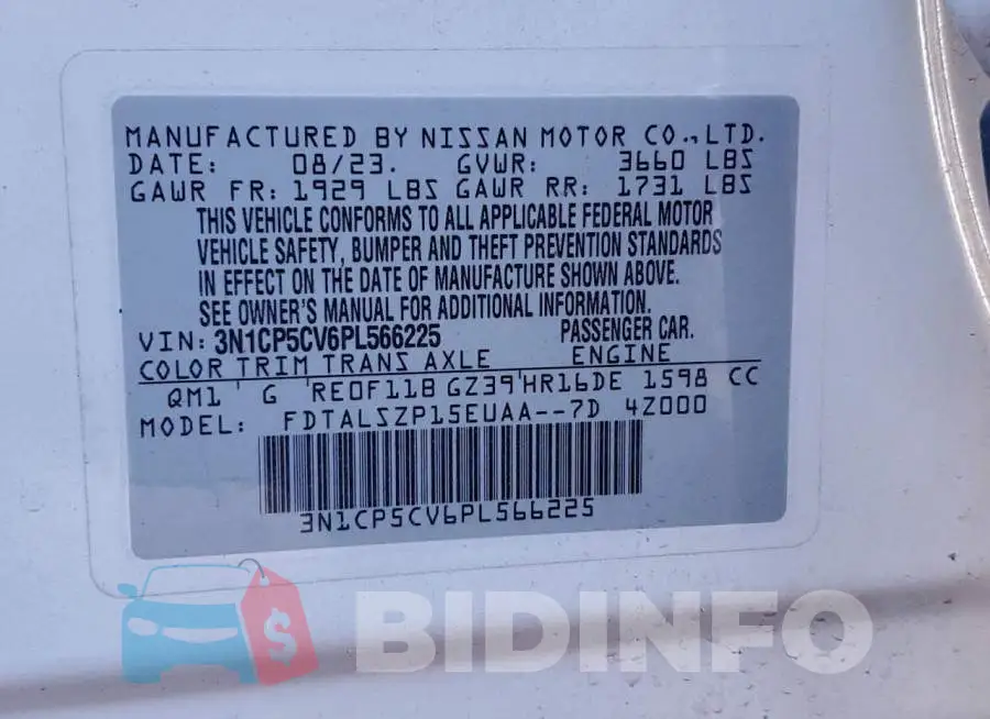 3N1CP5CV6PL566225 Photo# 13
