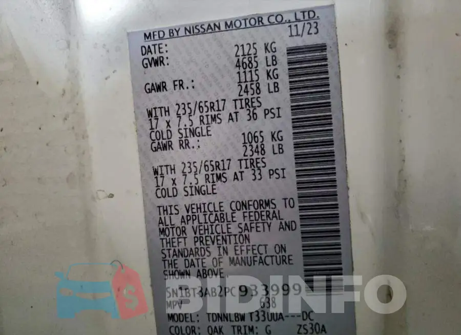 5N1BT3AB2PC933999 Photo# 12