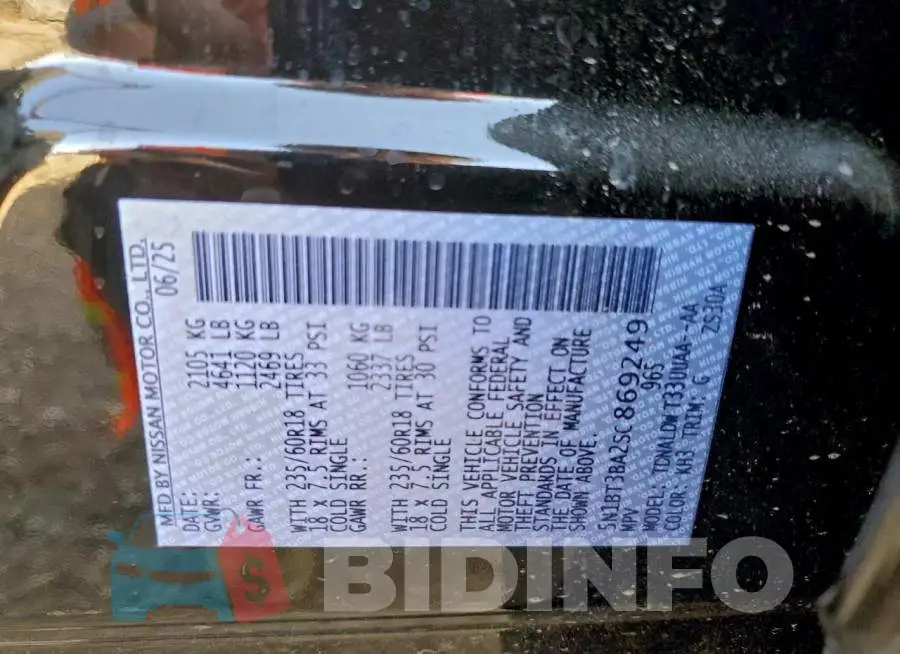 5N1BT3BA2SC869249 Photo# 12