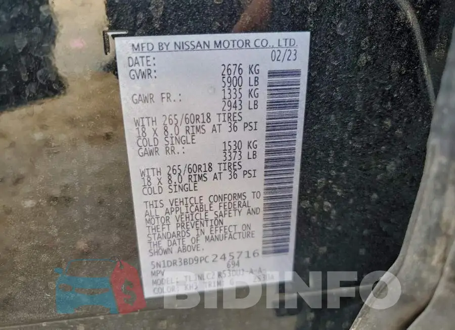 5N1DR3BD9PC245716 Photo# 14
