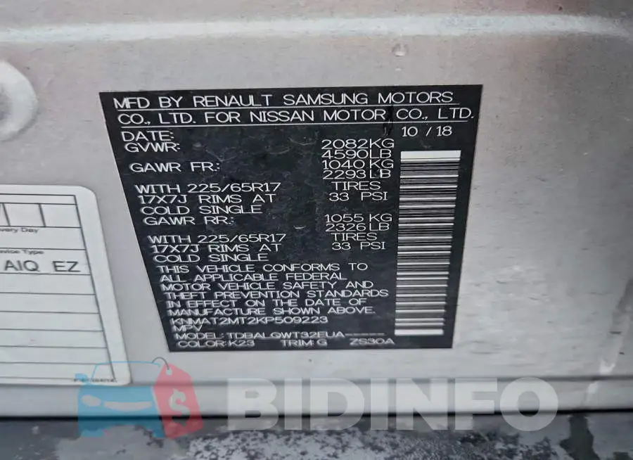 KNMAT2MT2KP509223 Photo# 13