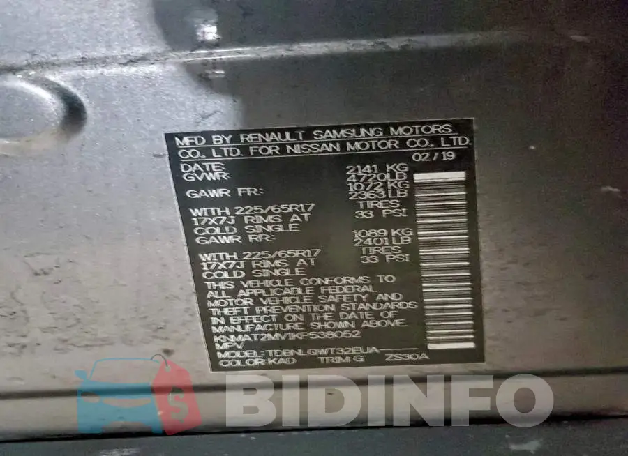 KNMAT2MV1KP538052 Photo# 13