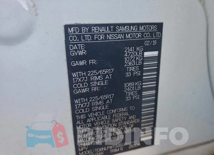 KNMAT2MV4KP538272 Photo# 13