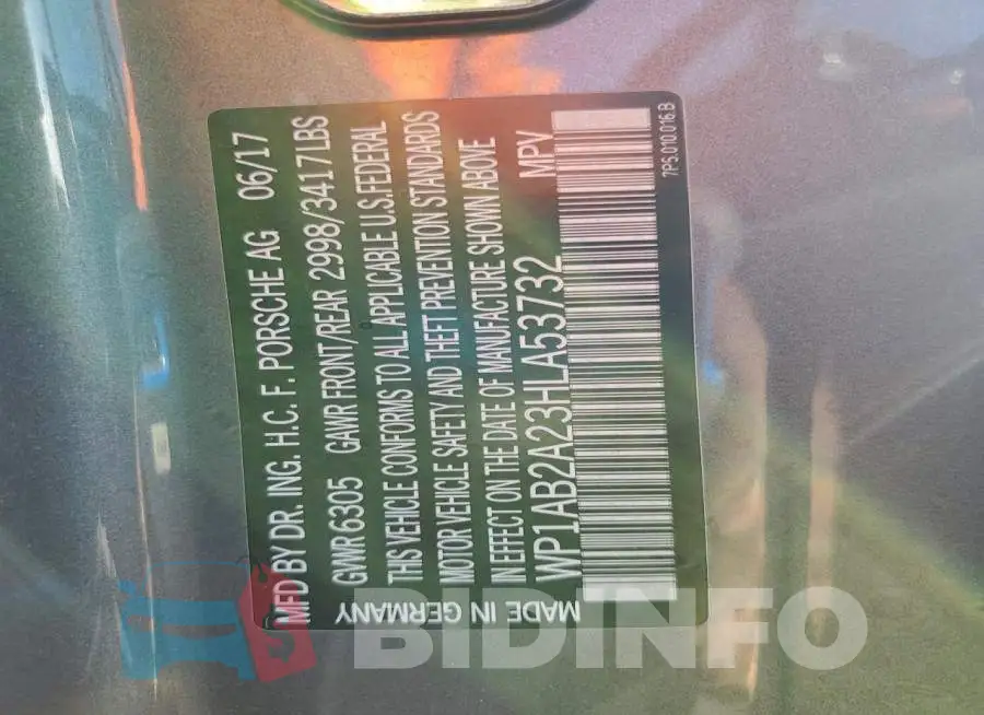 WP1AB2A23HLA53732 Photo# 14