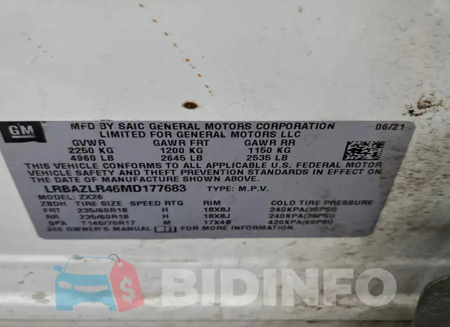 LRBAZLR46MD177683 Photo# 13
