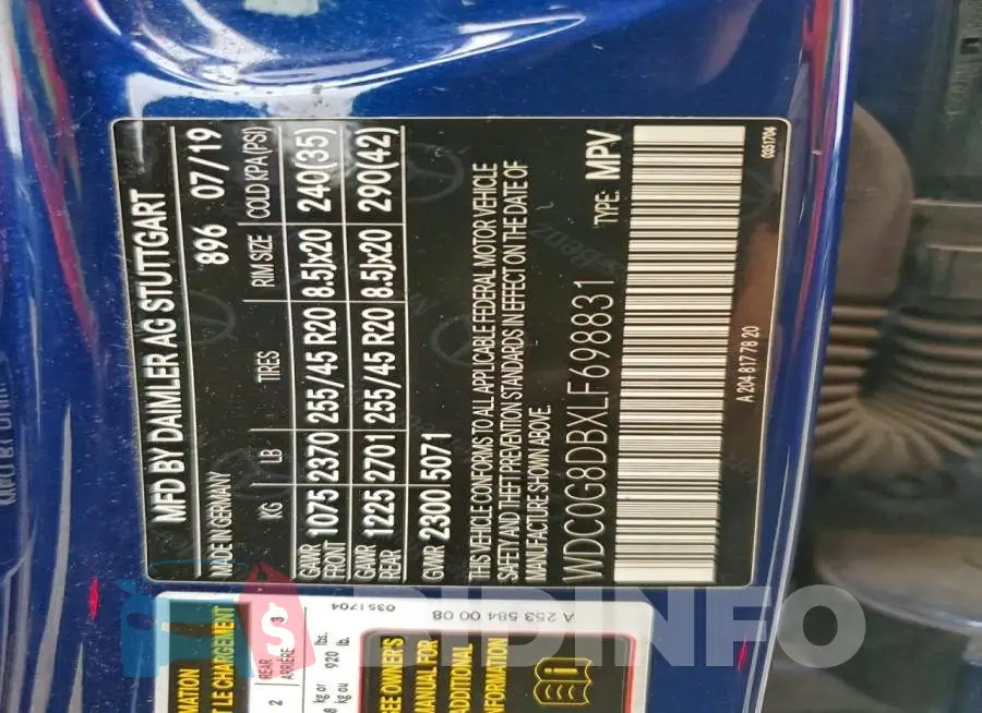 WDC0G8DBXLF698831 Photo# 13