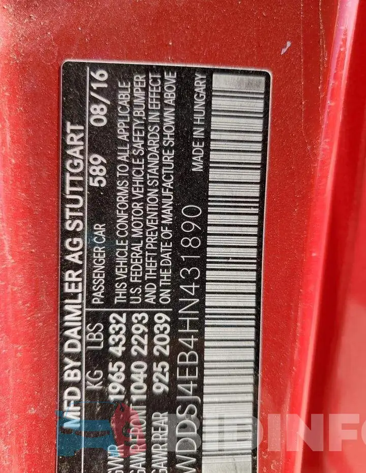 WDDSJ4EB4HN431890 Photo# 12