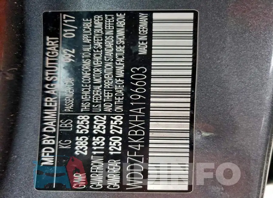 WDDZF4KBXHA196603 Photo# 13