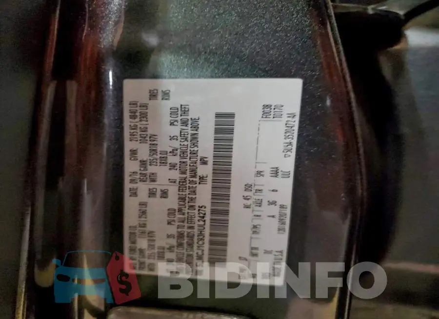 5LMCJ1C93HUL24275 Photo# 14