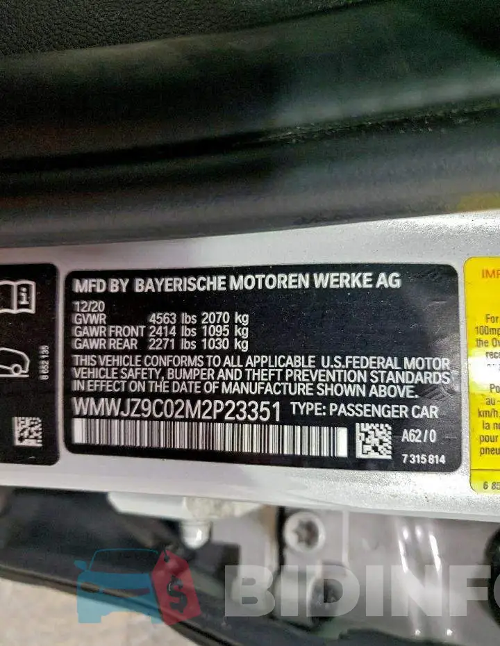 WMWJZ9C02M2P23351 Photo# 13