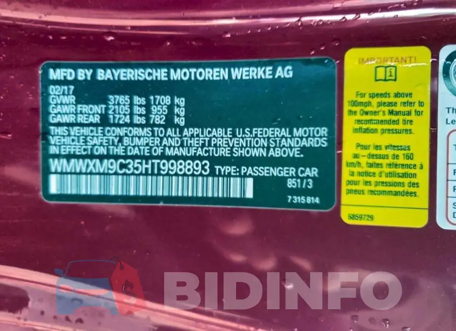 WMWXM9C35HT998893 Photo# 12