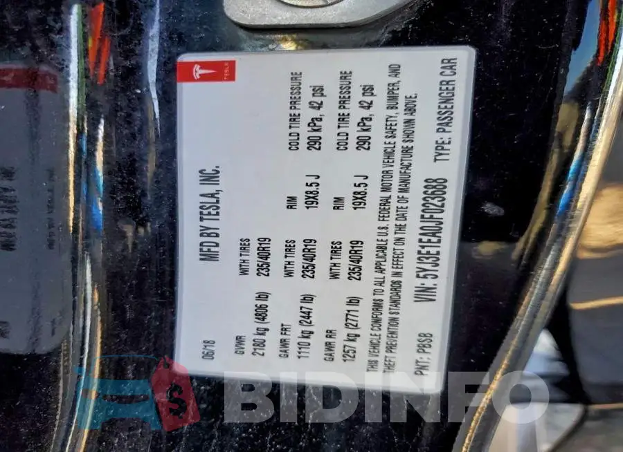 5YJ3E1EA0JF023688 Photo# 13