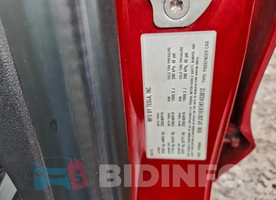 5YJ3E1EB7KF453812 Photo# 12