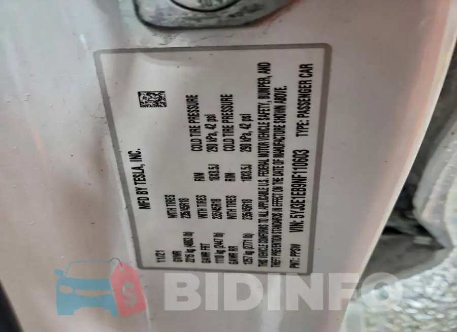 5YJ3E1EB9NF110603 Photo# 12