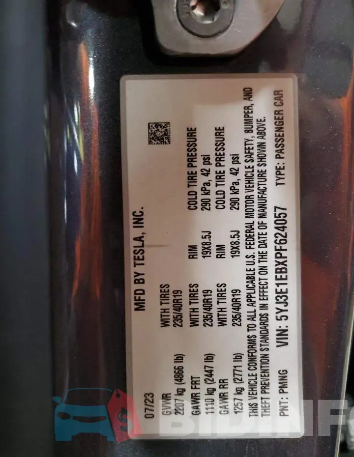 5YJ3E1EBXPF624057 Photo# 13
