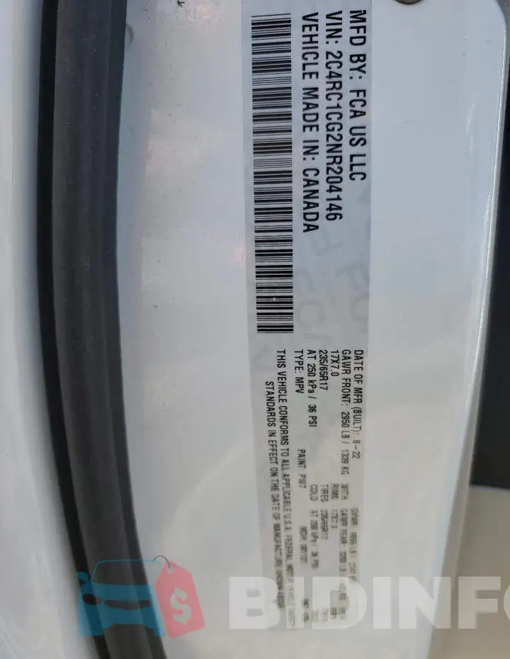 2C4RC1CG2NR204146 Photo# 13