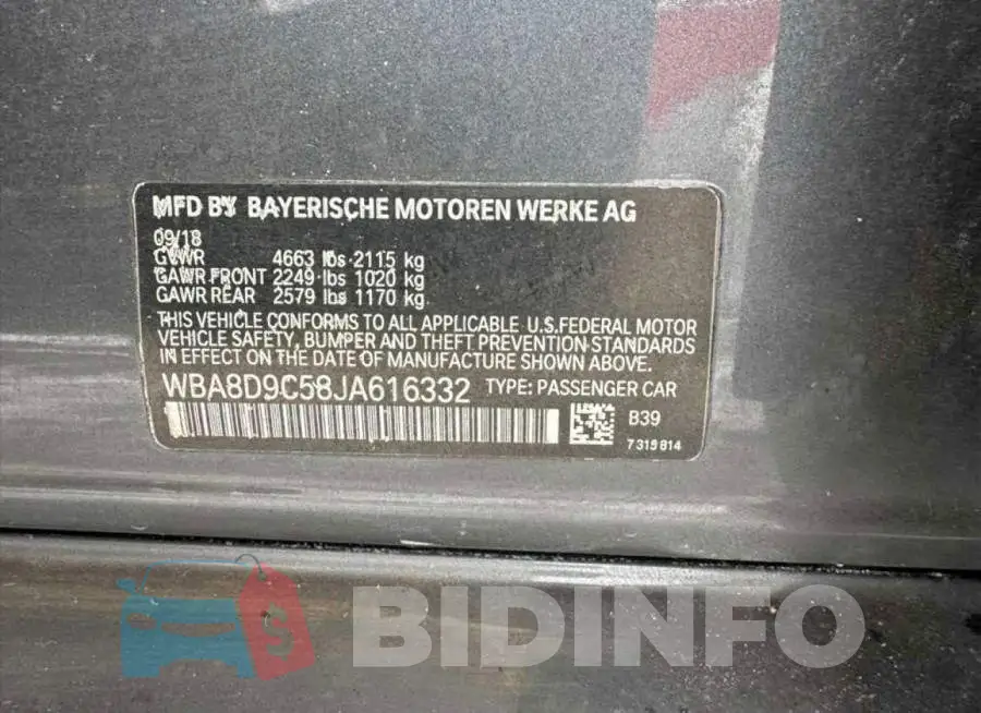 WBA8D9C58JA616332 Photo# 12