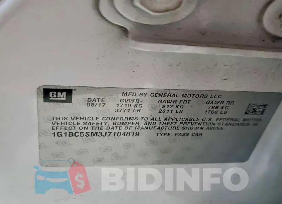 1G1BC5SM3J7104819 Photo# 12