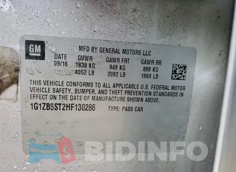 1G1ZB5ST2HF130286 Photo# 12