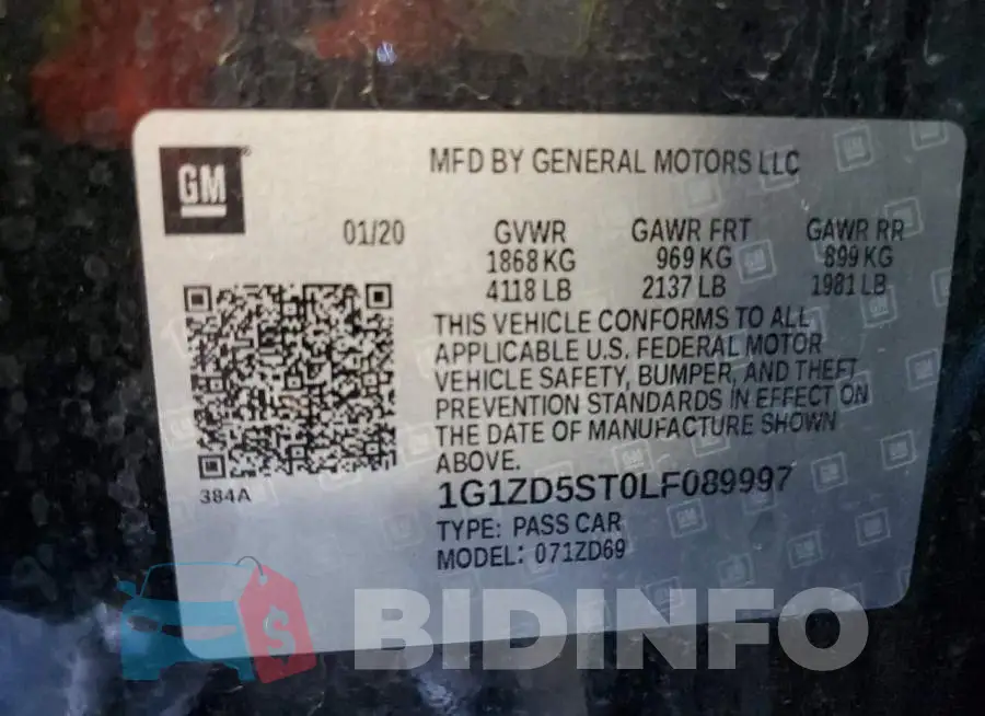 1G1ZD5ST0LF089997 Photo# 13