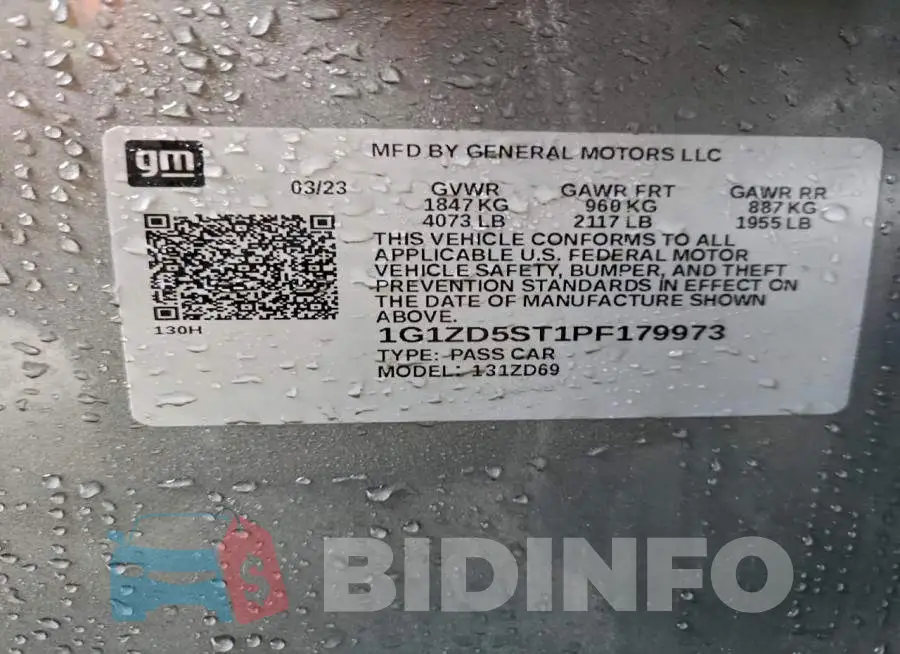 1G1ZD5ST1PF179973 Photo# 12