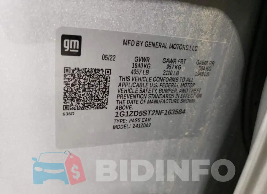 1G1ZD5ST2NF163584 Photo# 13