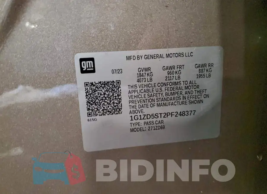 1G1ZD5ST2PF248377 Photo# 13