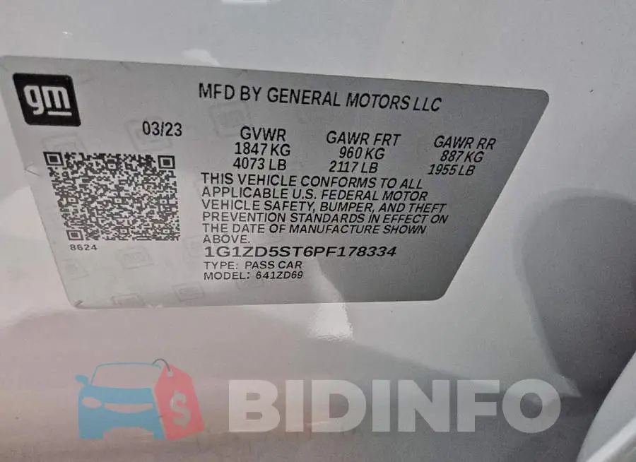 1G1ZD5ST6PF178334 Photo# 12